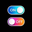 © EnamulHoque - Modern toggle switch on and off icon set with glowing effects