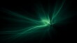 © JANNAT - Emerald green light rays on black background. Abstract glowing smoke waves. Ethereal neon energy trails for cinematic backdrop.