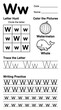 © Bristy32 - Letter W Alphabet Worksheet for Preschool Kids Learning to Write and Trace Letters