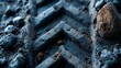 © Sofia - Rugged Tire Track in Dark, Dusty Earth
