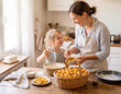 © AlcelVision - petite fille et sa mère en train de cuisiner