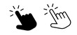 © Gowravhraaj Studio  - Hand click icon set. pointer icon vectors. hand cursor icon vectors