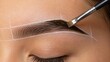 © Sugar Love Love - Brow henna application with angled brush on mapped eyebrow