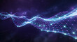© Sumon - Abstract glowing network mesh waveform in deep space with technology abstract connectivity particles futuristic