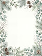 © Zohaib - Christmas festive border frame with pine branches and pinecones, christmas
