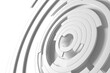 © VERSUSstudio - Minimal white concentric circular background with layered rings and precise geometry for clean modern poster and wallpaper