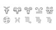 © Slowme - Zodiac signs astrology symbols.