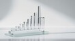 © mahyong nogo - Modern abstract rising bar graph made of clear acrylic material