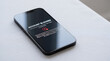 © Warlock - Smartphone showing account blocked and suspended message
