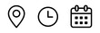 © LEECOO STUDIO - time address date icon vector illustration for calendar and location design