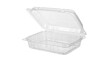 © PrismPNG - Open plastic clamshell food container isolated on transparent background png