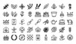 © MdAbdul - Garden Plants and Herbal Leaves Linear Icon Collection – Editable Botanical Vector