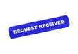 © STOCK PNG - Blue grunge rubber stamp with the text request received for office documents isolated on transparent background