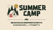 © 777SKYLABS - Vintage Summer Camp Display Font with Outdoor Adventure Illustration