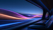 © BlackBridge Media - High Speed Futuristic Train Cabin Window with Light Trails