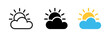 © MD OWALIUL ISLAM - partly cloudy weather icon set with sun and cloud symbols