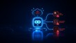 © Beginner Studio - Artificial intelligence microchip triggering cloud alerts for fake articles inaccurate databases and misleading answers illustrating AI hallucination risks