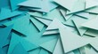 © Vector Terra - Teal geometric paper cut triangle pattern texture for modern backdrop