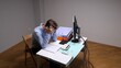 © Aliaksandr - Businessman sitting at an office desk with head in hands, experiencing stress, anxiety, and fatigue from overwhelming work and long hours, symbolizing mental exhaustion
