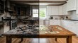 © xartproduction - Kitchen Transformed: Fire Damage Restoration Before and After
