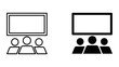 © fahad - Cinema movie theater audience seating vector icons set isolated on white background