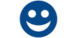 © SAJID - Blue smiling happy face icon graphic isolated on transparent background