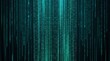 © Masque - Abstract binary code waterfall flowing on a dark background for programming and hacking concepts.