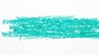 © Niam - Abstract aquamarine crayon smudge showing grainy wax texture on white.