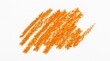 © Niam - Hand-drawn orange crayon stroke and abstract stain graphics on white.