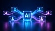 © Add Win - AI-powered network connecting diverse users globally, visualizing intelligent technology facilitating seamless communication and data flow in a futuristic digital ecosystem.