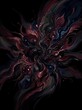 © bawor - Abstract dark fluid art with swirling red and black ink textures.