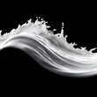 © boule1301 - Vanilla milk splash captured isolated on black background with clipping path, concept of dairy and natural food quality