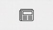 © Irin Akter Nadia - Black outline icon of a newspaper with folded pages