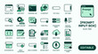 © tinyicon - Prompt input icon set with editable vector design. software interface elements for ai tools and codi
