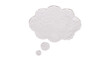 © StockLine Studio - Textured white paper thought bubble PNG on transparent background for creative layouts