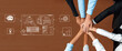 © InfiniteFlow - A diverse group of professionals collaborates around a digital interface, symbolizing teamwork in developing innovative and sustainable energy solutions. Trope