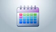 © Sandile - Colorful modern calendar icon isolated