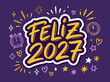 © SE7E - Feliz 2027 Ano Novo Flat Design SVG EPS