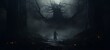 © Tokyo - art of cave of monsters a black and white high contrast full body ,generative AI