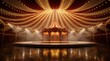 © Piya - A vibrant circus tent featuring colorful decorations and a lively atmosphere inside.