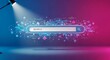 © Ramim - Glowing search bar illuminated by a spotlight on colorful digital wave background