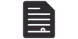 © 扁平化图标  - Minimalist document icon with black text lines on transparent layer.