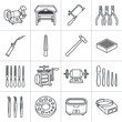 © Santo - Jewelry making and metalworking professional tool icons.