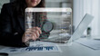© InfiniteFlow - Professional Developer Using Code Editor with Laptop and Data Visualization on Table for Software Development in Modern Office Environment Quark.