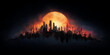 © Thananatt - Dramatic sunset over a silhouette of a cityscape representing global economic outlook and urbanization challenges