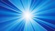 © Sumi - A vibrant blue and white radial sunburst background featuring dynamic light rays emanating from a central point of brilliant glowing energy