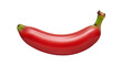 © Design Art - Ripe red banana fruit with green stem isolated on transparent background cutout.