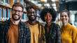 © Norman - Diverse student group in library