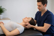© ultramcu - Gentle Neck Traction Therapy In Calm Clinical Setting
