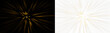 © Gill - Abstract background featuring a dramatic sunburst or motion blur effect in contrasting gold light on black and white surfaces for digital art